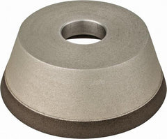 Made in USA - 5" Diam, 1-1/4" Hole Size, 1-3/4" Overall Thickness, 220 Grit, Type 11 Tool & Cutter Grinding Wheel - Very Fine Grade, Diamond - Exact Tool & Supply
