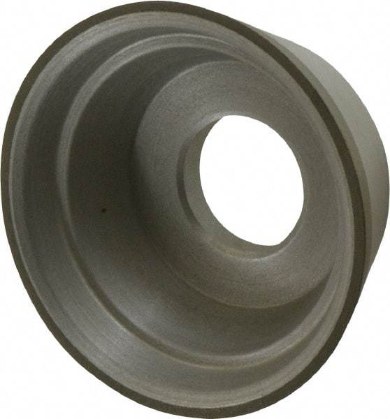 Made in USA - 3-3/4" Diam, 1-1/4" Hole Size, 1-1/2" Overall Thickness, 100 Grit, Type 11 Tool & Cutter Grinding Wheel - Fine Grade, Diamond - Exact Tool & Supply