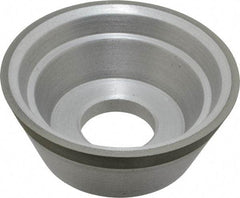 Made in USA - 3-3/4" Diam, 1-1/4" Hole Size, 1-1/2" Overall Thickness, 150 Grit, Type 11 Tool & Cutter Grinding Wheel - Very Fine Grade, Diamond - Exact Tool & Supply
