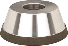Made in USA - 3-3/4" Diam, 1-1/2" Hole Size, 1-1/2" Overall Thickness, 220 Grit, Type 11 Tool & Cutter Grinding Wheel - Very Fine Grade, Diamond, N Hardness - Exact Tool & Supply
