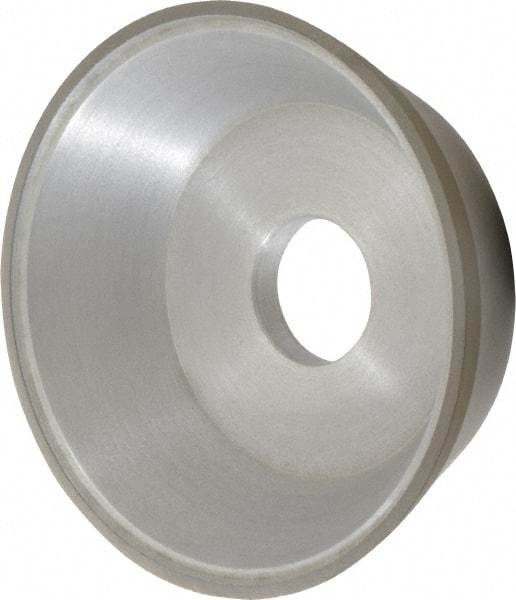 Made in USA - 5" Diam, 1-1/4" Hole Size, 1-3/4" Overall Thickness, 100 Grit, Type 11 Tool & Cutter Grinding Wheel - Fine Grade, Diamond - Exact Tool & Supply