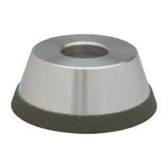 Made in USA - 3-3/4" Diam, 1-1/4" Hole Size, 1-1/2" Overall Thickness, 120 Grit, Type 11 Tool & Cutter Grinding Wheel - Fine Grade, CBN - Exact Tool & Supply