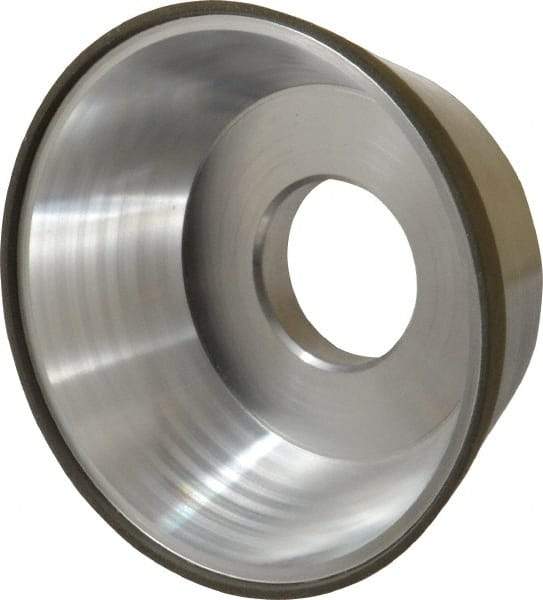 Made in USA - 3-3/4" Diam, 1-1/4" Hole Size, 1-1/2" Overall Thickness, 150 Grit, Type 11 Tool & Cutter Grinding Wheel - Very Fine Grade, CBN - Exact Tool & Supply