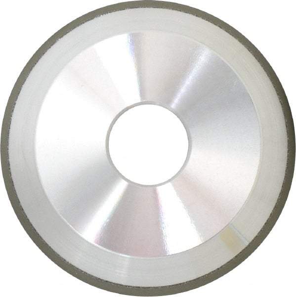 Made in USA - 5" Diam, 1-1/4" Hole Size, 1-3/4" Overall Thickness, 150 Grit, Type 11 Tool & Cutter Grinding Wheel - Very Fine Grade, CBN - Exact Tool & Supply