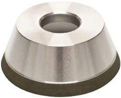 Made in USA - 3-3/4" Diam, 1-1/4" Hole Size, 1-1/2" Overall Thickness, 120 Grit, Type 11 Tool & Cutter Grinding Wheel - Fine Grade, CBN - Exact Tool & Supply