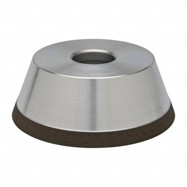 Made in USA - 5" Diam, 1-1/4" Hole Size, 1-3/4" Overall Thickness, 150 Grit, Type 11 Tool & Cutter Grinding Wheel - Very Fine Grade, CBN - Exact Tool & Supply