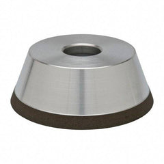 Made in USA - 5" Diam, 1-1/4" Hole Size, 1-3/4" Overall Thickness, 150 Grit, Type 11 Tool & Cutter Grinding Wheel - Very Fine Grade, CBN - Exact Tool & Supply