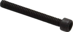 Value Collection - #0-80 UNF Hex Socket Drive, Socket Cap Screw - Alloy Steel, Black Oxide Finish, Fully Threaded, 1/2" Length Under Head - Exact Tool & Supply