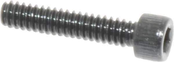 Value Collection - #4-40 UNC Hex Socket Drive, Socket Cap Screw - Alloy Steel, Black Oxide Finish, Fully Threaded, 9/16" Length Under Head - Exact Tool & Supply