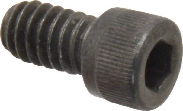 Value Collection - 1/4-20 UNC Hex Socket Drive, Socket Cap Screw - Alloy Steel, Black Oxide Finish, Fully Threaded, 7/16" Length Under Head - Exact Tool & Supply