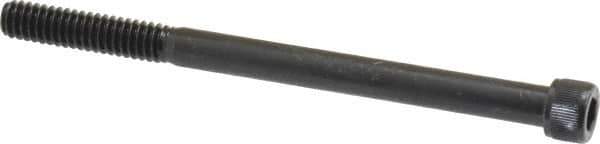 Value Collection - 1/4-20 UNC Hex Socket Drive, Socket Cap Screw - Alloy Steel, Black Oxide Finish, Partially Threaded, 3-1/2" Length Under Head - Exact Tool & Supply