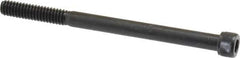 Value Collection - 1/4-20 UNC Hex Socket Drive, Socket Cap Screw - Alloy Steel, Black Oxide Finish, Partially Threaded, 3-1/2" Length Under Head - Exact Tool & Supply