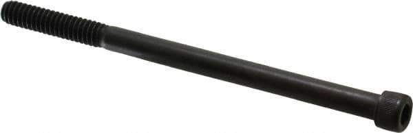 Value Collection - 1/4-20 UNC Hex Socket Drive, Socket Cap Screw - Alloy Steel, Black Oxide Finish, Partially Threaded, 4" Length Under Head - Exact Tool & Supply