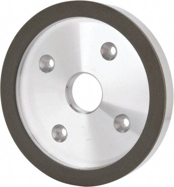 Made in USA - 6" Diam, 1-1/4" Hole Size, 3/4" Overall Thickness, 220 Grit, Type 6 Tool & Cutter Grinding Wheel - Very Fine Grade, Diamond - Exact Tool & Supply