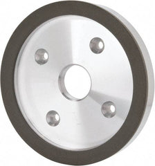 Made in USA - 6" Diam, 1-1/4" Hole Size, 3/4" Overall Thickness, 220 Grit, Type 6 Tool & Cutter Grinding Wheel - Very Fine Grade, Diamond - Exact Tool & Supply