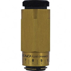 Mead - 1/4" NPTF Threaded Flow Control Valve - 0 to 250 psi & Aluminum Material - Exact Tool & Supply