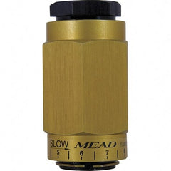 Mead - 1/2" NPTF Threaded Flow Control Valve - 0 to 250 psi & Aluminum Material - Exact Tool & Supply