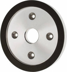Made in USA - 6" Diam, 1-1/4" Hole Size, 3/4" Overall Thickness, 220 Grit, Type 6 Tool & Cutter Grinding Wheel - Very Fine Grade, Diamond - Exact Tool & Supply