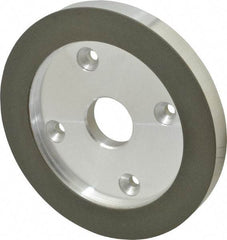 Made in USA - 6" Diam, 1-1/4" Hole Size, 3/4" Overall Thickness, 220 Grit, Type 6 Tool & Cutter Grinding Wheel - Very Fine Grade, Diamond - Exact Tool & Supply