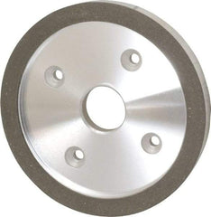 Made in USA - 6" Diam, 1-1/4" Hole Size, 3/4" Overall Thickness, 100 Grit, Type 6 Tool & Cutter Grinding Wheel - Fine Grade, Diamond - Exact Tool & Supply