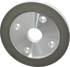 Made in USA - 6" Diam, 1-1/4" Hole Size, 3/4" Overall Thickness, 220 Grit, Type 6 Tool & Cutter Grinding Wheel - Very Fine Grade, Diamond - Exact Tool & Supply