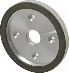 Made in USA - 6" Diam, 1-1/4" Hole Size, 3/4" Overall Thickness, 220 Grit, Type 6 Tool & Cutter Grinding Wheel - Very Fine Grade, Diamond - Exact Tool & Supply