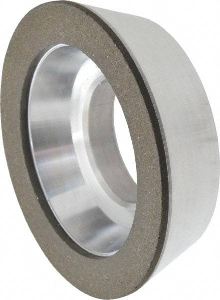 Made in USA - 3" Diam, 1-1/4" Hole Size, 7/8" Overall Thickness, 100 Grit, Type 11 Tool & Cutter Grinding Wheel - Fine Grade, Diamond - Exact Tool & Supply