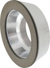 Made in USA - 3" Diam, 1-1/4" Hole Size, 7/8" Overall Thickness, 100 Grit, Type 11 Tool & Cutter Grinding Wheel - Fine Grade, Diamond - Exact Tool & Supply