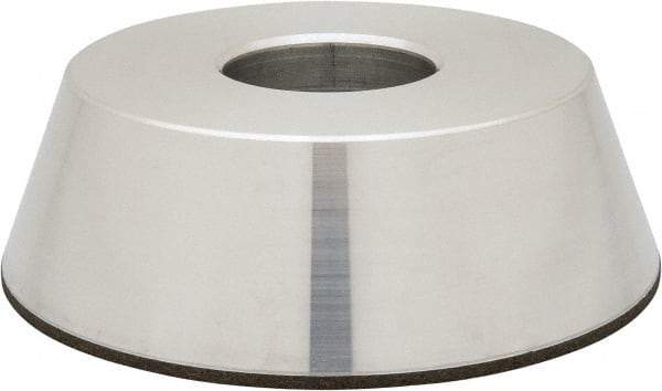 Made in USA - 4" Diam, 1-1/4" Hole Size, 1-1/4" Overall Thickness, 100 Grit, Type 11 Tool & Cutter Grinding Wheel - Fine Grade, Diamond - Exact Tool & Supply