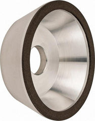 Made in USA - 5" Diam, 1-1/4" Hole Size, 1-3/4" Overall Thickness, 100 Grit, Type 11 Tool & Cutter Grinding Wheel - Fine Grade, Diamond - Exact Tool & Supply