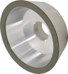 Made in USA - 5" Diam, 1-1/4" Hole Size, 1-3/4" Overall Thickness, 150 Grit, Type 11 Tool & Cutter Grinding Wheel - Very Fine Grade, Diamond - Exact Tool & Supply