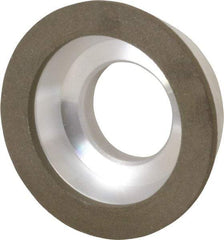 Made in USA - 3" Diam, 1-1/4" Hole Size, 7/8" Overall Thickness, 100 Grit, Type 11 Tool & Cutter Grinding Wheel - Fine Grade, Diamond - Exact Tool & Supply