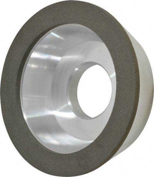 Made in USA - 4" Diam, 1-1/4" Hole Size, 1-1/4" Overall Thickness, 150 Grit, Type 11 Tool & Cutter Grinding Wheel - Very Fine Grade, Diamond - Exact Tool & Supply