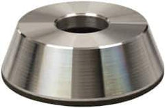 Made in USA - 4" Diam, 1-1/4" Hole Size, 1-1/4" Overall Thickness, 220 Grit, Type 11 Tool & Cutter Grinding Wheel - Very Fine Grade, Diamond - Exact Tool & Supply