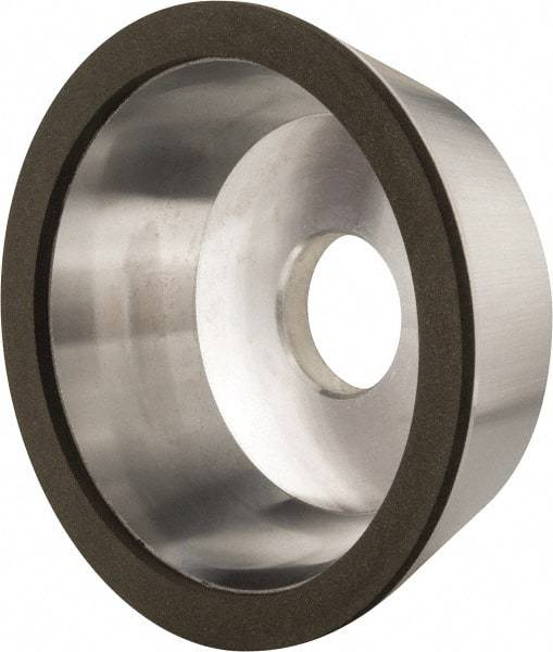 Made in USA - 5" Diam, 1-1/4" Hole Size, 1-3/4" Overall Thickness, 150 Grit, Type 11 Tool & Cutter Grinding Wheel - Very Fine Grade, Diamond - Exact Tool & Supply