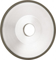 Made in USA - 6" Diam, 1-1/4" Hole Size, 1" Overall Thickness, 100 Grit, Type 12 Tool & Cutter Grinding Wheel - Fine Grade, Diamond - Exact Tool & Supply