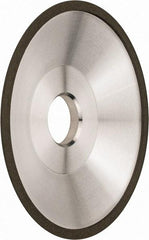 Made in USA - 6" Diam, 1-1/4" Hole Size, 1" Overall Thickness, 220 Grit, Type 12 Tool & Cutter Grinding Wheel - Very Fine Grade, Diamond - Exact Tool & Supply