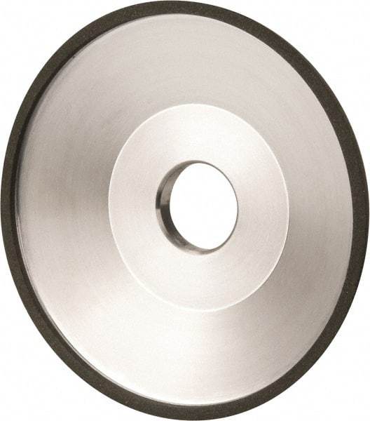 Made in USA - 6" Diam, 1-1/4" Hole Size, 1" Overall Thickness, 100 Grit, Type 12 Tool & Cutter Grinding Wheel - Fine Grade, Diamond - Exact Tool & Supply