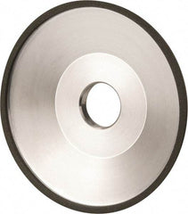 Made in USA - 6" Diam, 1-1/4" Hole Size, 1" Overall Thickness, 100 Grit, Type 12 Tool & Cutter Grinding Wheel - Fine Grade, Diamond - Exact Tool & Supply