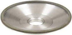 Made in USA - 6" Diam, 1-1/4" Hole Size, 1" Overall Thickness, 100 Grit, Type 12 Tool & Cutter Grinding Wheel - Fine Grade, Diamond - Exact Tool & Supply