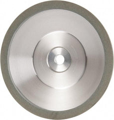 Made in USA - 6" Diam, 1-1/4" Hole Size, 1" Overall Thickness, 100 Grit, Type 12 Tool & Cutter Grinding Wheel - Fine Grade, Diamond - Exact Tool & Supply