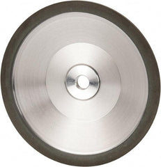 Made in USA - 6" Diam, 1-1/4" Hole Size, 1" Overall Thickness, 220 Grit, Type 12 Tool & Cutter Grinding Wheel - Very Fine Grade, Diamond - Exact Tool & Supply