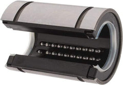 Thomson Industries - 20mm ID, Open Linear Bearing with Two Integral Wipers - 1.26" Overall Height, 32mm OD - Exact Tool & Supply