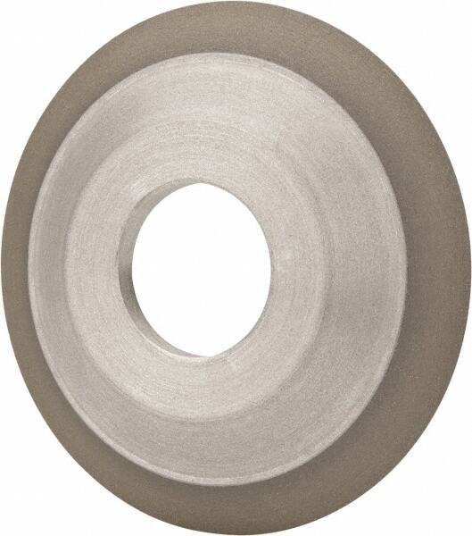 Made in USA - 4" Diam, 1-1/4" Hole Size, 1/2" Overall Thickness, 100 Grit, Type 12 Tool & Cutter Grinding Wheel - Fine Grade, Diamond - Exact Tool & Supply