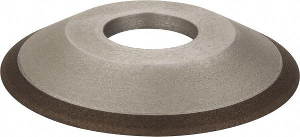 Made in USA - 4" Diam, 1-1/4" Hole Size, 1/2" Overall Thickness, 150 Grit, Type 12 Tool & Cutter Grinding Wheel - Very Fine Grade, Diamond - Exact Tool & Supply