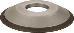 Made in USA - 4" Diam, 1-1/4" Hole Size, 1/2" Overall Thickness, 150 Grit, Type 12 Tool & Cutter Grinding Wheel - Very Fine Grade, Diamond - Exact Tool & Supply