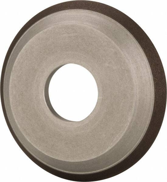 Made in USA - 4" Diam, 1-1/4" Hole Size, 1/2" Overall Thickness, 100 Grit, Type 12 Tool & Cutter Grinding Wheel - Fine Grade, Diamond - Exact Tool & Supply