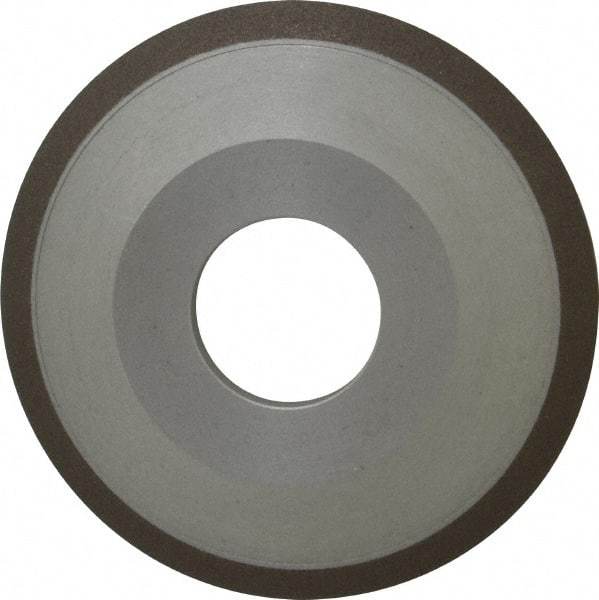 Made in USA - 4" Diam, 1-1/4" Hole Size, 1/2" Overall Thickness, 150 Grit, Type 12 Tool & Cutter Grinding Wheel - Very Fine Grade, Diamond - Exact Tool & Supply
