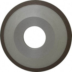 Made in USA - 4" Diam, 1-1/4" Hole Size, 1/2" Overall Thickness, 150 Grit, Type 12 Tool & Cutter Grinding Wheel - Very Fine Grade, Diamond - Exact Tool & Supply