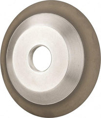 Made in USA - 6" Diam, 1-1/4" Hole Size, 3/4" Overall Thickness, 220 Grit, Type 12 Tool & Cutter Grinding Wheel - Very Fine Grade, Diamond - Exact Tool & Supply
